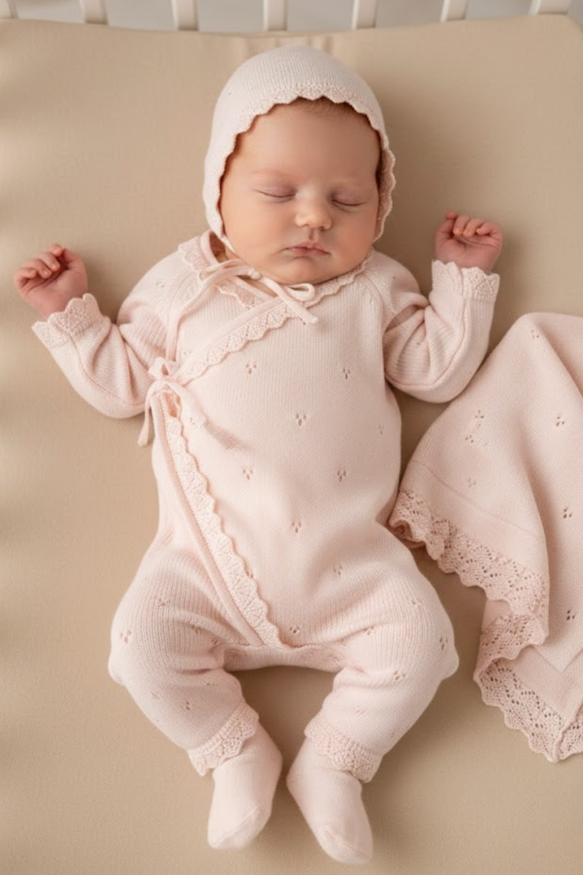 İlk Adım Elegans Kız Bebek Hastane Çıkış Seti Pembe