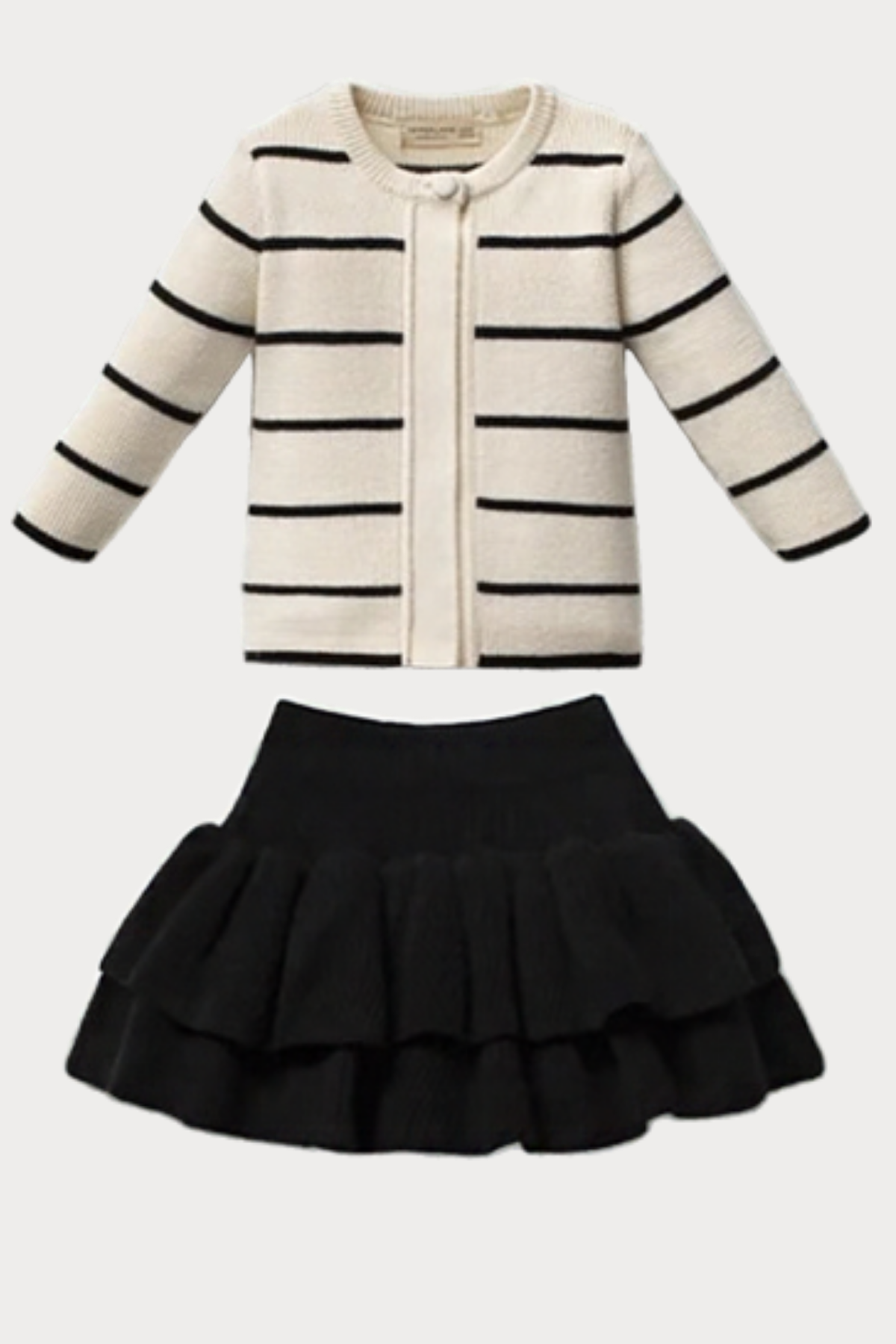 Willow 3 Parça Kız Bebek Triko Takım / Siyah