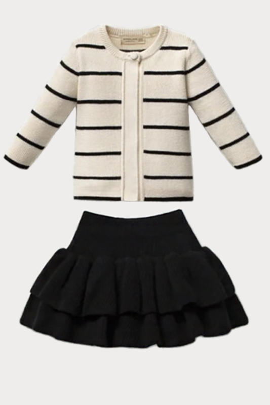 Willow 3 Parça Kız Bebek Triko Takım / Siyah