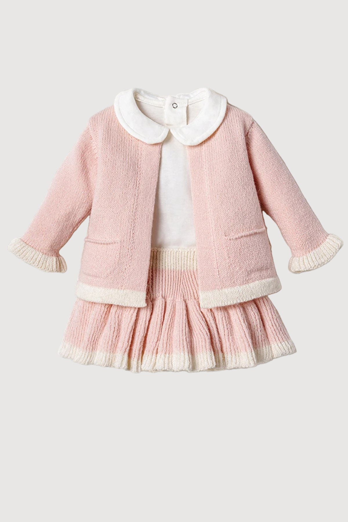 Little Daisy 3 Parça Kız Bebek Triko Takım/ Pembe