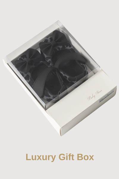 Midnight Bow Fiyonklu Kız Bebek Babet