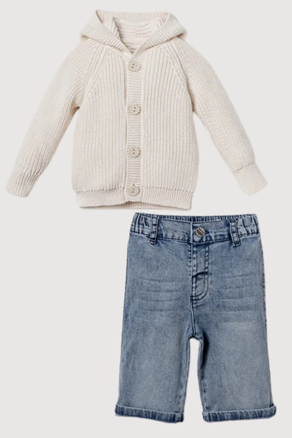 Little Rowan 3 Parça Erkek Bebek Premium Takım / Gri