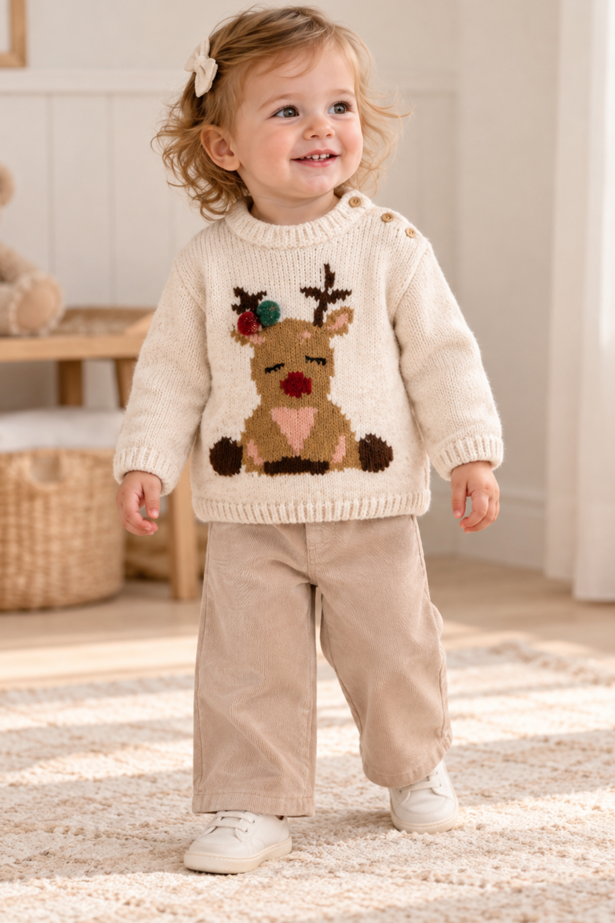 Little Rudolph 2 Parça Kız Bebek Triko Takım