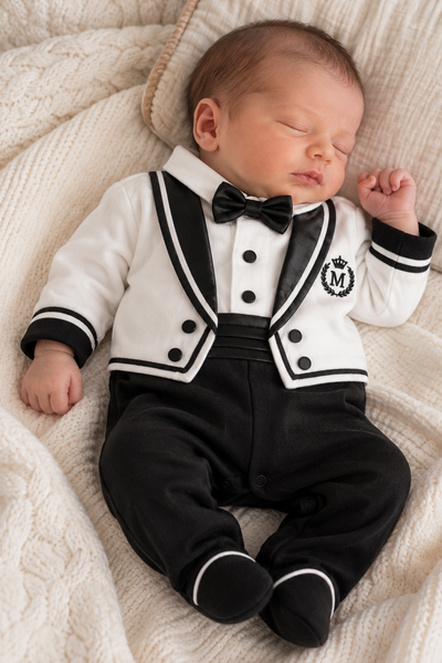 Little Gentleman Erkek Bebek Smokin Tulum