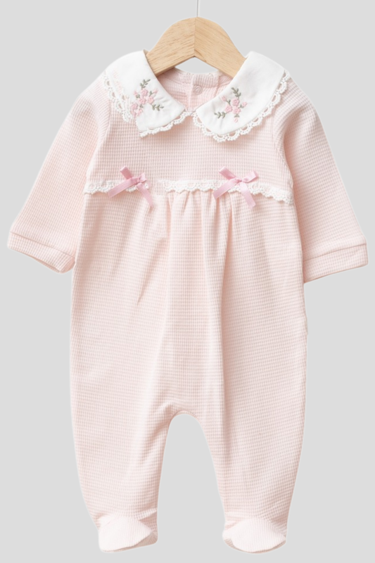 Mirel Natural Set Kız Bebek Hastane Çıkışı 4 Parça- Pembe