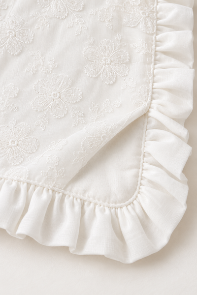 Liora Blush Dantel Yakalı 5 Parça Kız Bebek Hastane Çıkışı Seti / Ekru