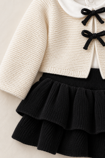 Little Lady Hırkalı Kız Bebek Triko Takım