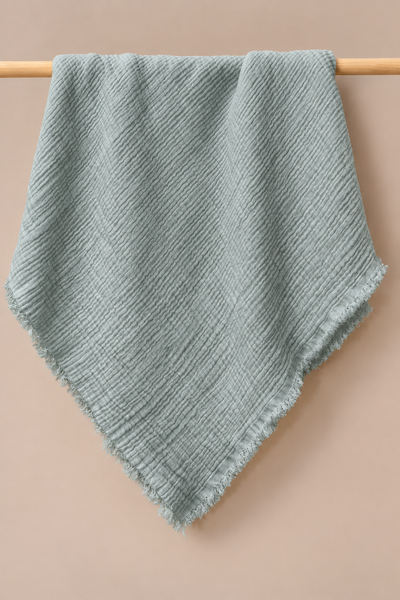 Doğal Müslin Battaniye - 4 Katlı Yumuşaklık 100*100 cm / Mint
