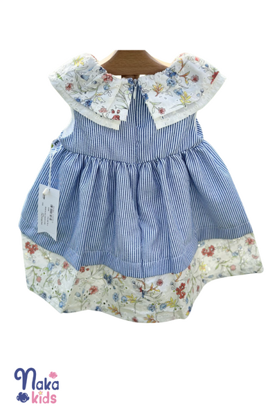 Blossom Stripes Kız Bebek Elbisesi