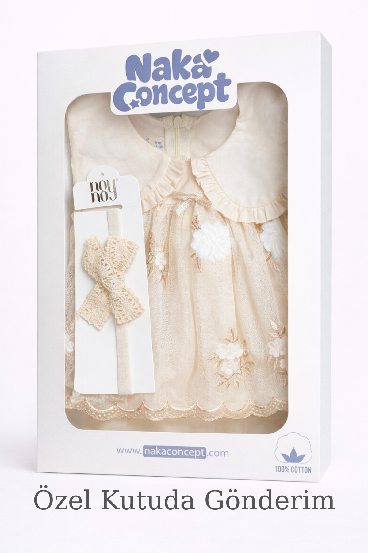 Candy Stripe Kız Bebek Elbise Set %100 Pamuk Astarlı Çizgili Yazlık Takım