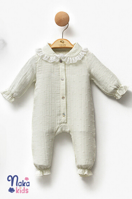 Cotton Dream Müslin Kız Bebek Hastane Çıkış Seti-Yeşil