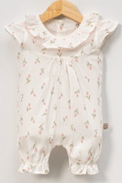 Lily Lace İnci Detaylı Kız Bebek Tulum Set - 2 Parça