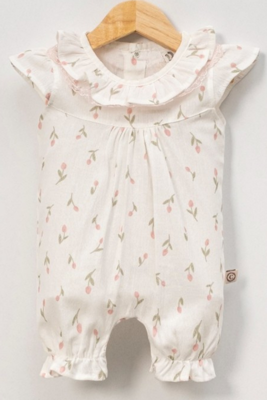 Lily Lace İnci Detaylı Kız Bebek Tulum Set - 2 Parça