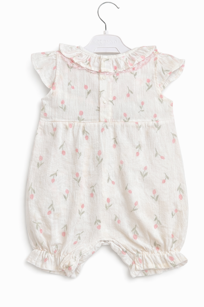 Lily Lace İnci Detaylı Kız Bebek Tulum Set - 2 Parça