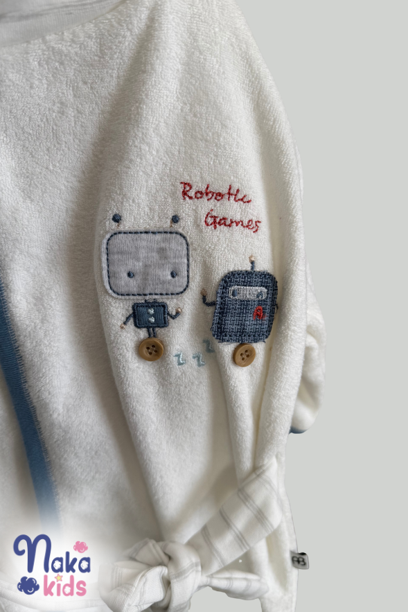 Robot Arkadaşlar Erkek Bebek Bornoz