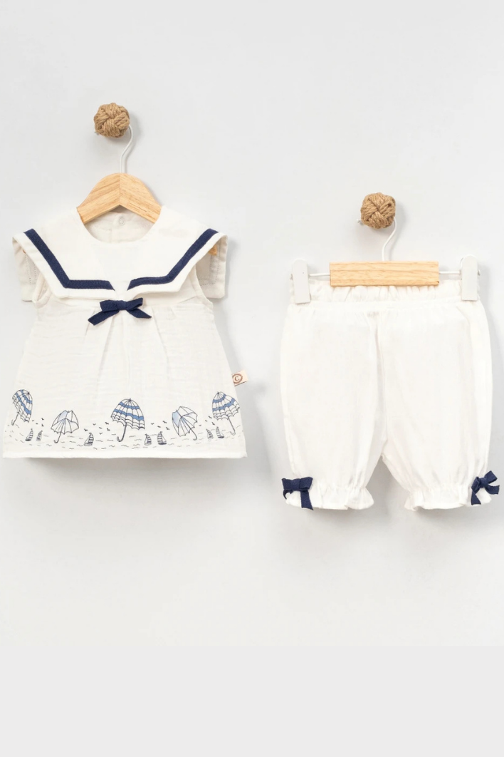 Sailor Bloom Kız Bebek Yazlık Müslin Takım - 2 Parça