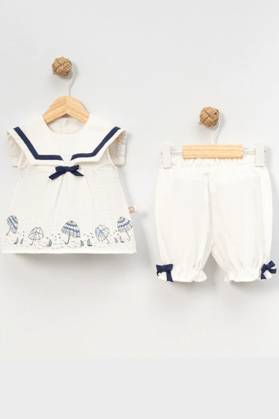 Sailor Bloom Kız Bebek Yazlık Müslin Takım - 2 Parça
