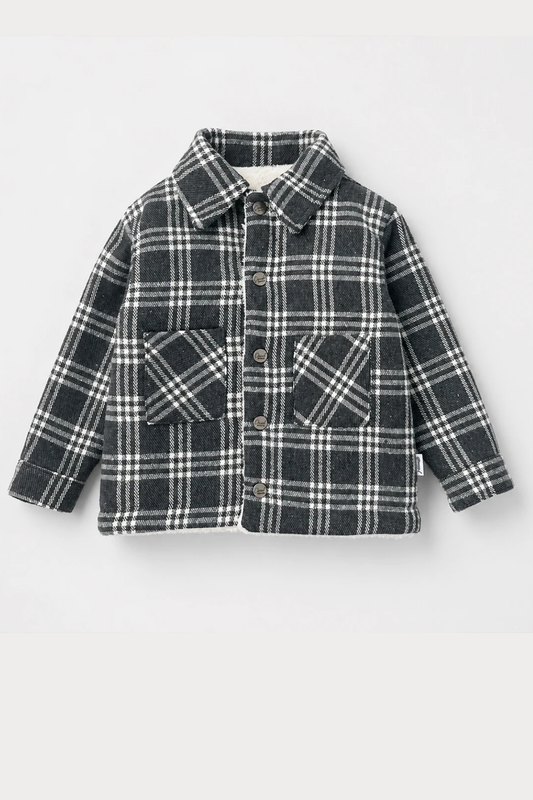 Urban Check Peluş Astarlı Ekose Çocuk Ceket